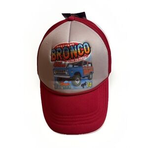 Ford Bronco Classic Off Road Red Rope Trucker Snapback